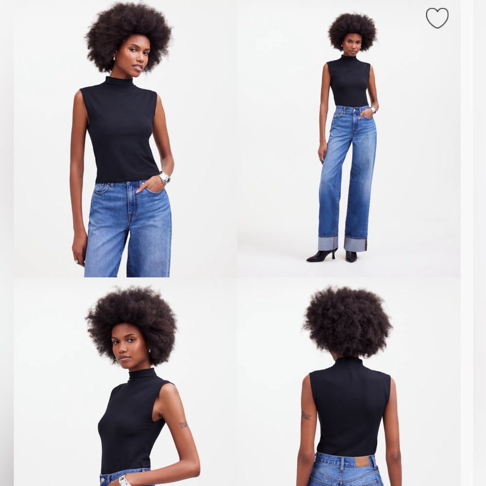 NWOT Madewell Funnelneck Cropped Muscle Tee